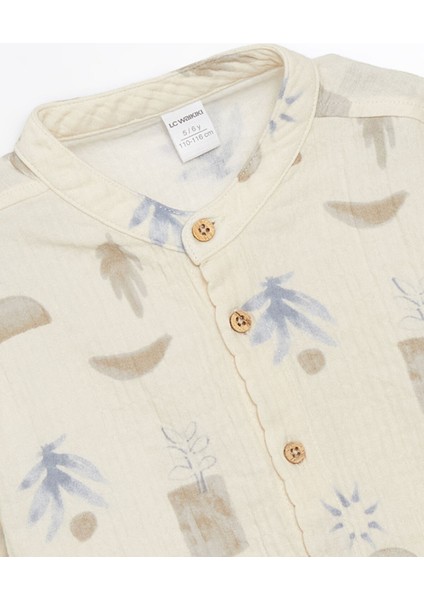 Yeni Sezon Hakim Yaka Baskılı Erkek Çocuk Gömlek fırsatları