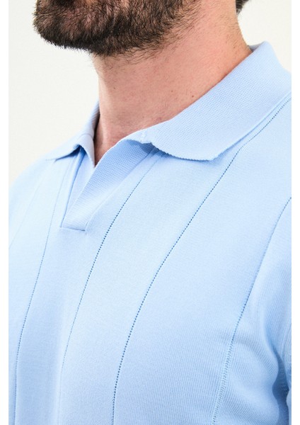 Çizgili Slim Fit Apaç Yaka Erkek Kazak fiyatları