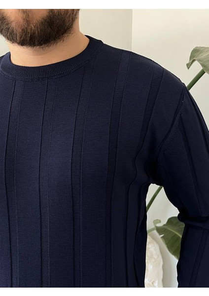 Bayaygun 6350 Fitilli Bisiklet Yaka Kazak_lacivert fiyatları