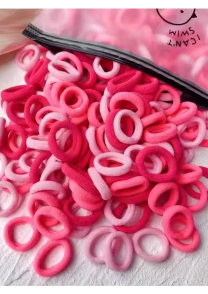 100 Adet Çantalı Lastik Toka Küçük Lastik Toka Küçük Toka Minik Toka Çocuk Tokası Bebek Tokası