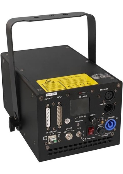 Layu AC-03RGB 3 Watt Rgb Lazer 25KPPS Double Safety Design Sd Card Dmx Ilda Analog modelleri