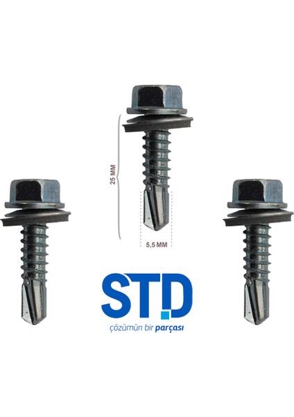 Std Trapez Çatı Vidası 5,5X25 / 400 Adet fiyatları
