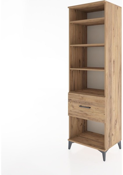 Hyperion Dolap 4 Raflı Tek Çekmeceli 60X44X195 Çam-Çam modelleri