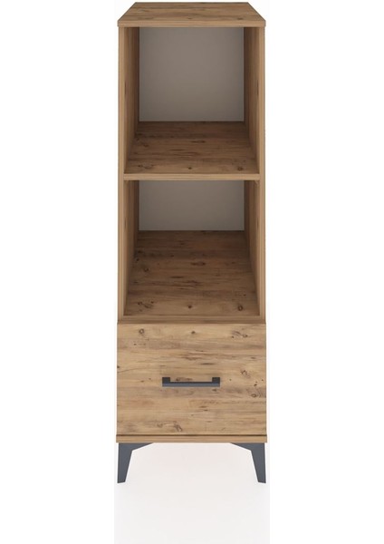 Kronos Dolap 2 Raflı Tek Çekmeceli 44X59X134 Çam-Çam