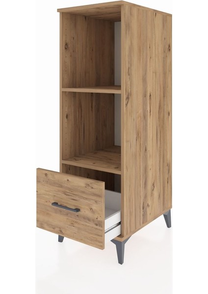 Kronos Dolap 2 Raflı Tek Çekmeceli 44X59X134 Çam-Çam fırsatları