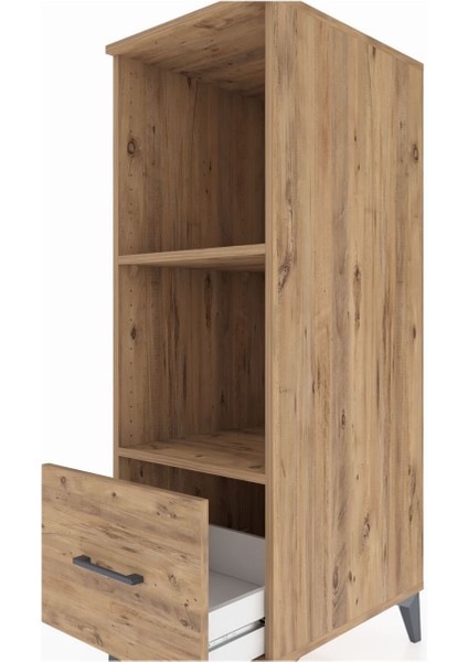 Kronos Dolap 2 Raflı Tek Çekmeceli 44X59X134 Çam-Çam indirimleri