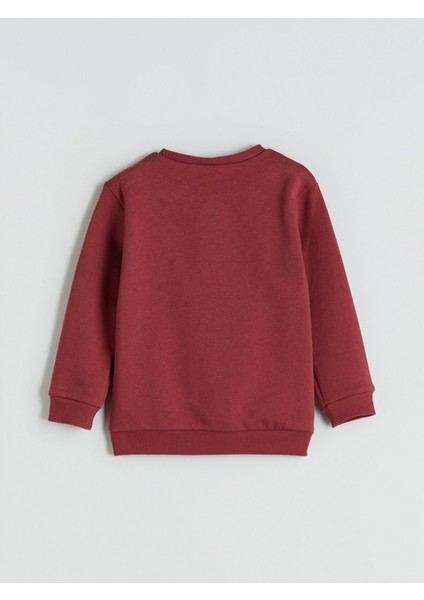 Yeni Sezon Bisiklet Yaka Baskılı Erkek Çocuk Sweatshirt 2'li indirimleri