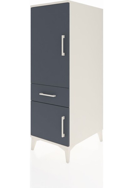 Kronos Dolap 2 Raflı Tek Çekmeceli 2 Kapaklı 44X59X134 Aytaşı-Antrasit modelleri