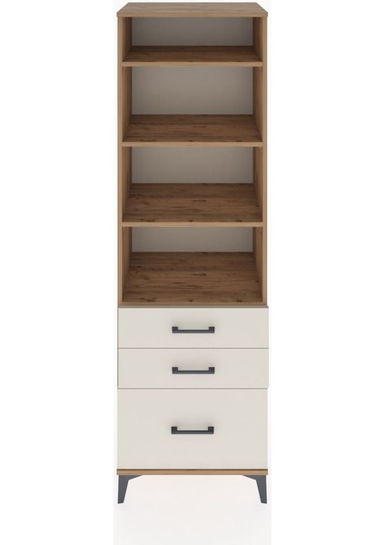 Hyperion Dolap 4 Raflı 3 Çekmeceli 60X44X195 Çam-Aytaşı
