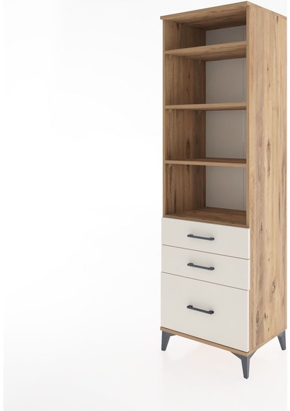 Hyperion Dolap 4 Raflı 3 Çekmeceli 60X44X195 Çam-Aytaşı modelleri