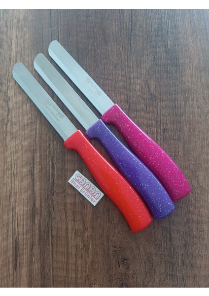 Ava Micro Tırtıklı Doğrama Bıçağı 3 'lü Karışık Renkli