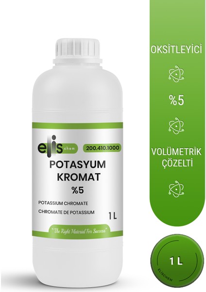 Potasyum Kromat Solüsyon Çözeltisi %5 1 Litre