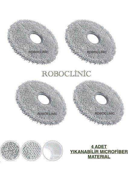 Dreame L10S Pro Yedek Mop 4 Adet