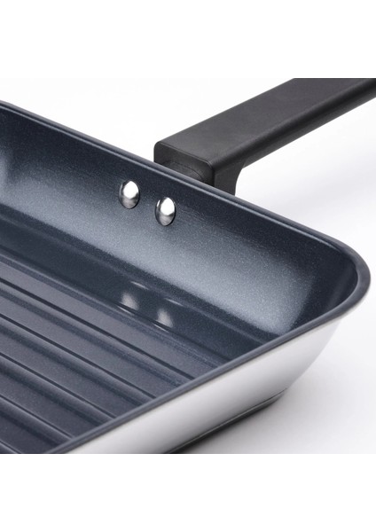 Mıddagsmat Izgara Tavası Paslanmaz Çelik 28 x 28 cm Yapışmaz Kaplama fırsatları