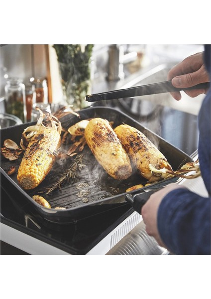 Mıddagsmat Izgara Tavası Paslanmaz Çelik 28 x 28 cm Yapışmaz Kaplama