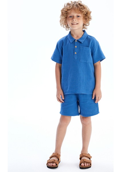 Yeni Sezon Kısa Kollu Cepli Erkek Çocuk Gömlek fiyatları