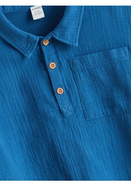 Yeni Sezon Kısa Kollu Cepli Erkek Çocuk Gömlek fırsatları