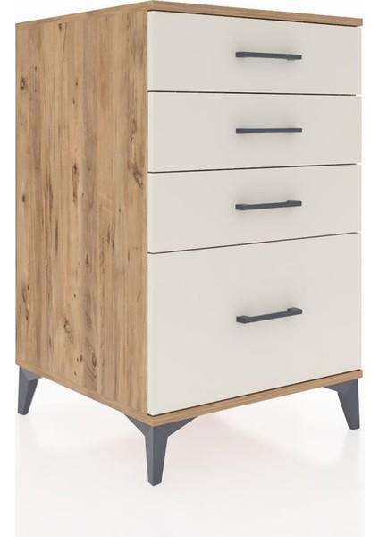 Kronos Komodin 4 Çekmeceli 60X59X96 Çam-Aytaşı fiyatları