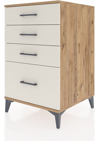 Kronos Komodin 4 Çekmeceli 60X59X96 Çam-Aytaşı modelleri