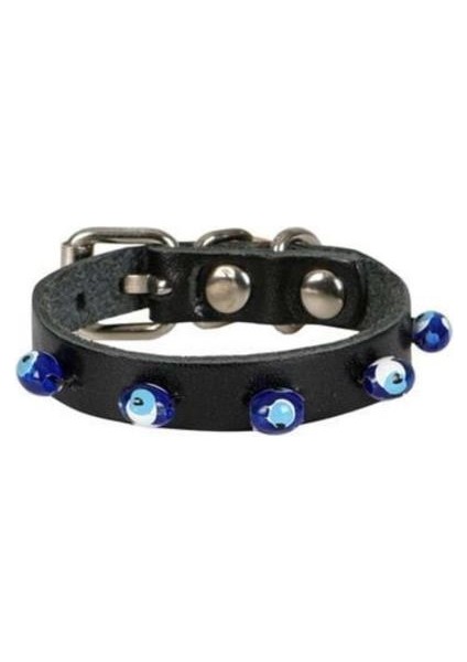 Cattie Boncuklu Deri Küçük Irk Köpek ve Kedi Boyun Tasması Xsmall Siyah 1X12-16 cm - Petshopundan