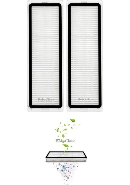 Xiaomi Robot Vacuum X10+ (Plus) / X20+ (Plus) Robot Süpürge Uyumlu Yedek Hepa Filtre 2 Parça