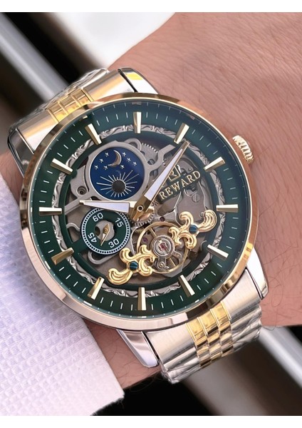 Özel Tasarım Otomatik Mekanizma Çelik Kordon 5 Atm Suya Dayaknıklı Erkek Kol Saati W.14626.7 fiyatları