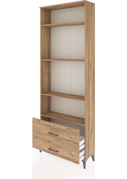 Arges Dolap 4 Raflı 2 Çekmeceli 88X30X243 Çam-Çam fırsatları