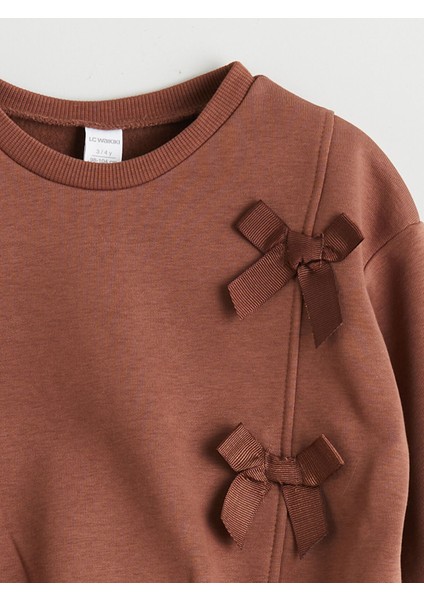 Yeni Sezon Bisiklet Yaka Kız Bebek Sweatshirt modelleri