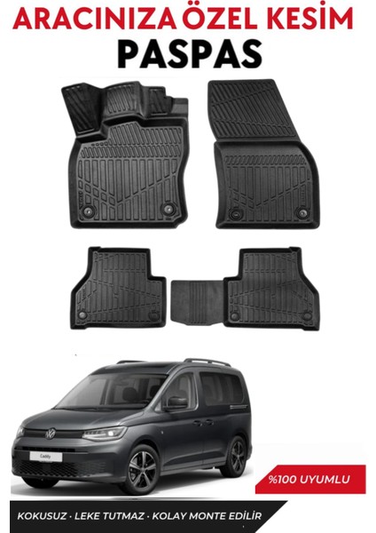 Volkswagen Caddy 2023 Model Bagaj Havuzu+Paspas Takımı Full Takım