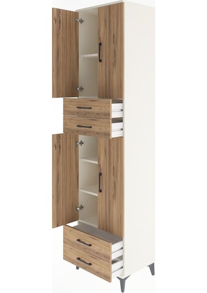 Hyperion Dolap 5 Raflı 4 Çekmeceli 4 Kapaklı 60X44X243 Aytaşı-Çam fırsatları
