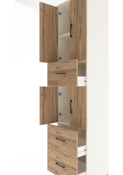 Hyperion Dolap 3 Raflı 3 Çekmeceli 4 Kapaklı 60X44X243 Aytaşı-Çam indirimleri