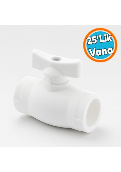25'lik Mini Vana Plastik Küresel Pprc Pvc Vanası Dişsiz Aç Kapa Boru Kaynak Makine Bağlantılı