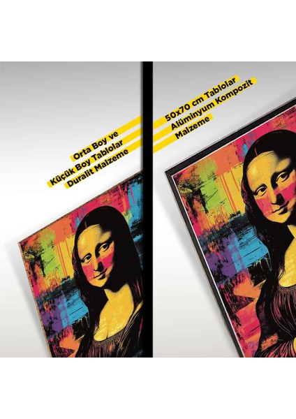 ”mona Lisa 4 - Renkli Modern Sanat Duvar Dekoru” modelleri