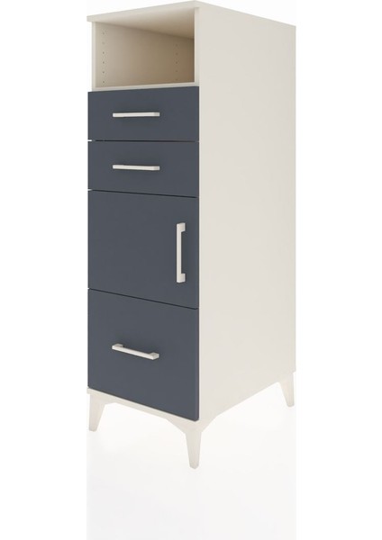 Kronos Dolap 2 Raflı 3 Çekmeceli Tek Kapaklı 44X59X134 Aytaşı-Antrasit modelleri