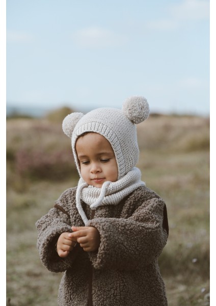 Ponponlu Unisex El Örgüsü Bebek/çocuk Bere-Boyunluk Takımı fiyatları