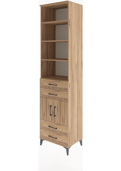 Hyperion Dolap 5 Raflı 4 Çekmeceli 2 Kapaklı 60X44X243 Çam-Çam modelleri