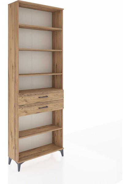 Arges Dolap 5 Raflı 2 Çekmeceli 88X30X243 Çam-Çam fiyatları