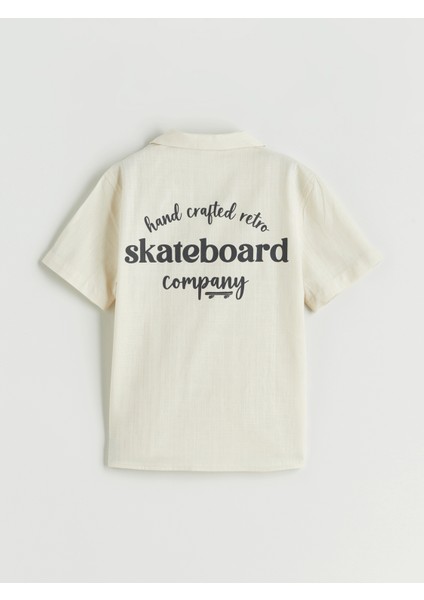 Yeni Sezon Resort Yaka Baskılı Erkek Çocuk Gömlek