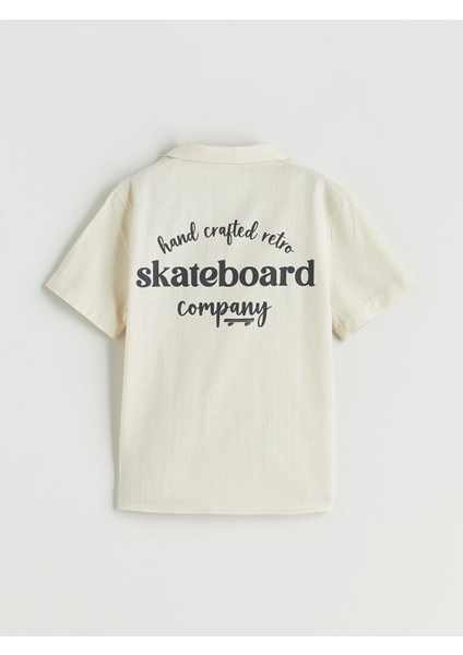 Yeni Sezon Resort Yaka Baskılı Erkek Çocuk Gömlek modelleri