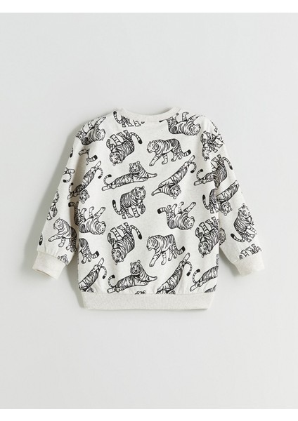 Yeni Sezon Kaplan Baskılı Erkek Çocuk Sweatshirt 2'li fırsatları