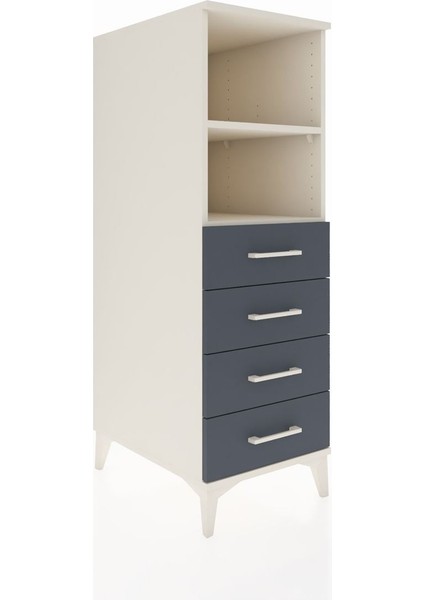 Kronos Dolap 2 Raflı 4 Çekmeceli 44X59X134 Aytaşı-Antrasit fiyatları
