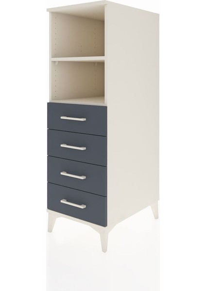 Kronos Dolap 2 Raflı 4 Çekmeceli 44X59X134 Aytaşı-Antrasit modelleri