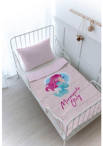 Organik Baskılı Bebek (100X150 Cm) Yorgan Seti - Iconic Serisi - Little Mermaid