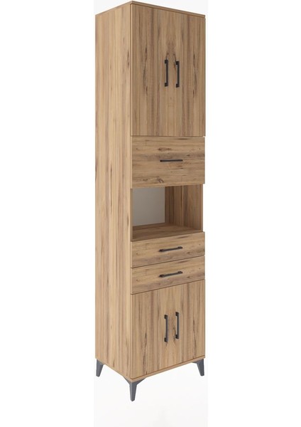 Hyperion Dolap 3 Raflı 3 Çekmeceli 4 Kapaklı 60X44X243 Çam-Çam fiyatları