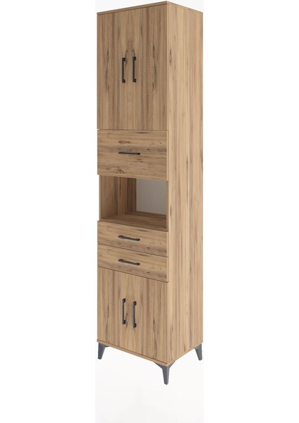Hyperion Dolap 3 Raflı 3 Çekmeceli 4 Kapaklı 60X44X243 Çam-Çam modelleri