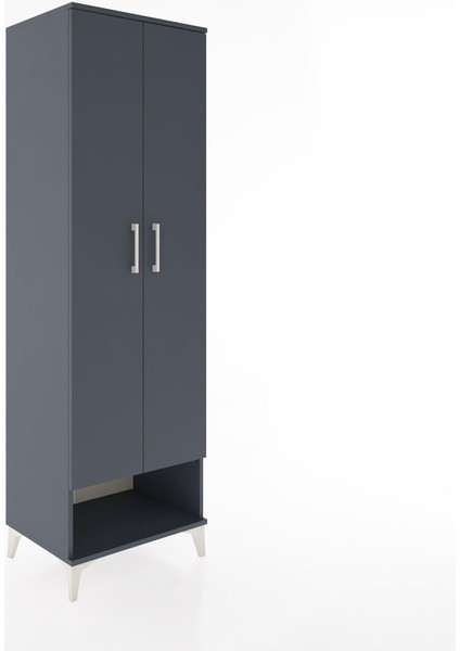 Hyperion Dolap 4 Raflı 2 Kapaklı 60X44X195 Antrasit-Antrasit fiyatları