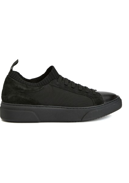 Siyah Erkek Deri Sneaker