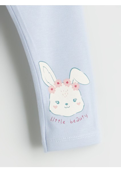 Yeni Sezon Tavşan Baskılı Uzun Kız Bebek Tayt indirimleri