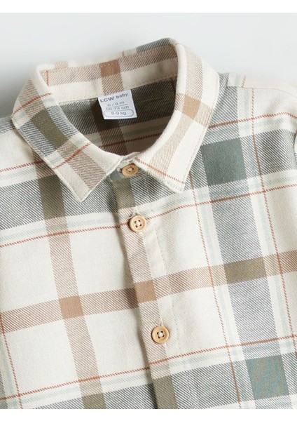 Yeni Sezon Uzun Kollu Ekose Desenli Erkek Bebek Gömlek fiyatları