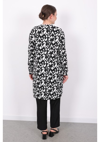 Yazlık Rahat Kalıp Bürümcük Kumaş Leopar Desen Ikili Takım Lastikli Pantolon & Bol Kesim Tunik fiyatları